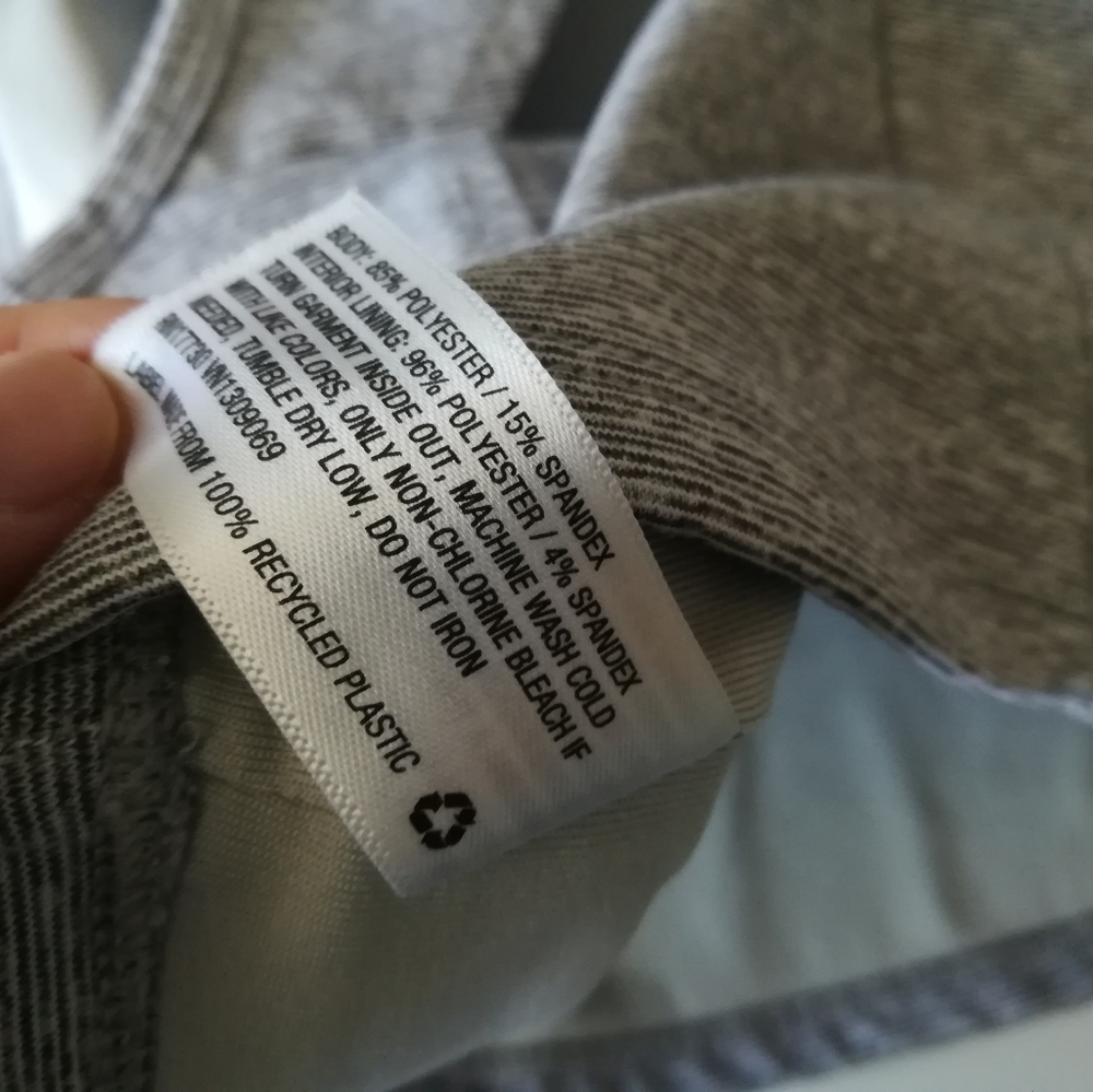 Joylab light grey gray high neck sport bra medium - Picture 9 of 9